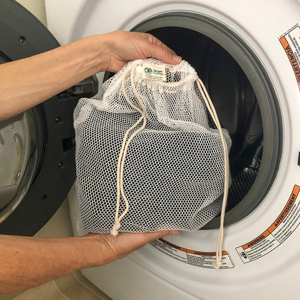 Organic Cotton Laundry Bag Delicates Bag With Zip Zero 
